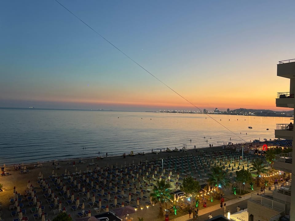 Beach, Sea view, Sunset