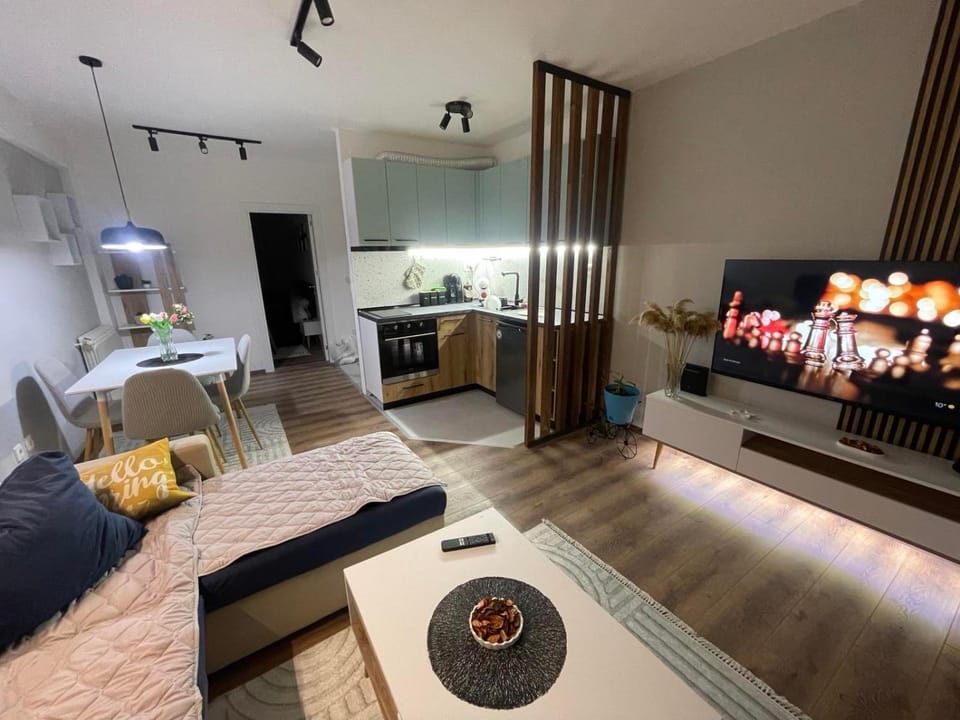 Communal lounge/ TV room, TV and multimedia, Kitchen or kitchenette, Living room, Food and drinks, Seating area, Dining area, Evening entertainment, Food