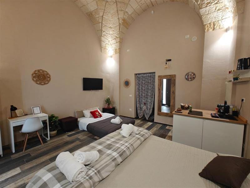 Bed, TV and multimedia, Kitchen or kitchenette, Living room, Photo of the whole room, minibar