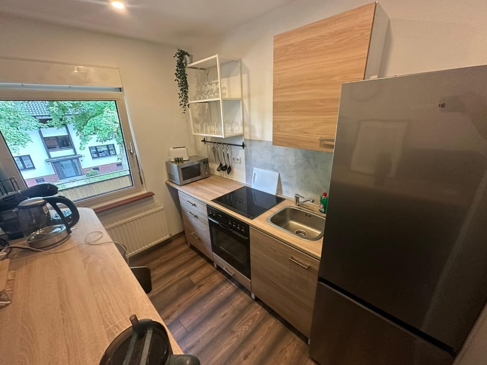 Kitchen or kitchenette, oven, stove, stove, toaster, kitchen