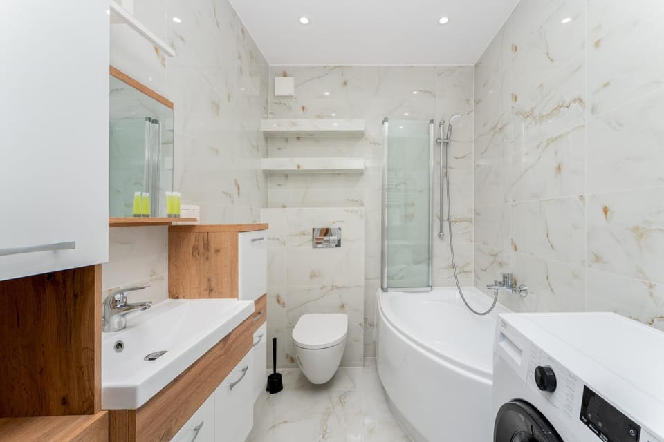 Bathroom, Bath, washing machine