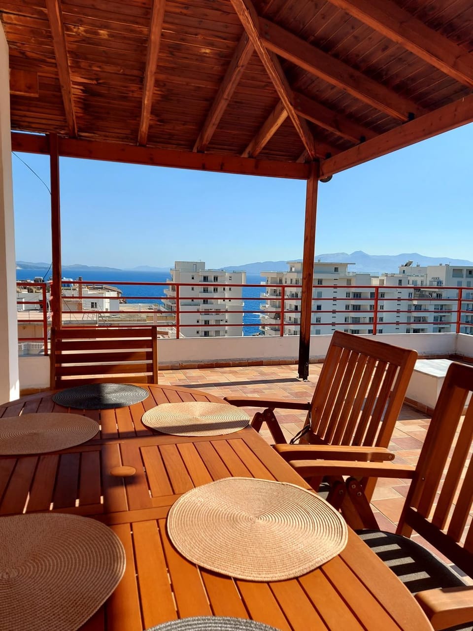 View (from property/room), Balcony/Terrace, Seating area, Sea view
