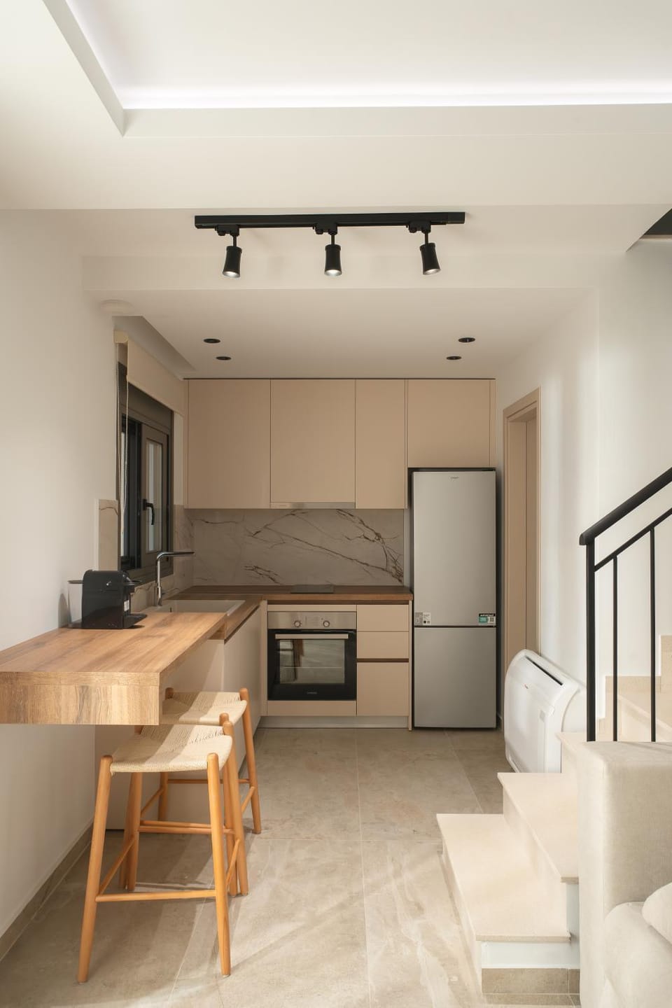 Kitchen or kitchenette, oven, stove
