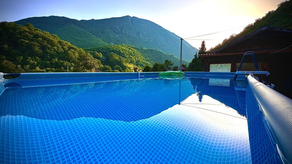 Nearby landmark, Natural landscape, Pool view, Swimming pool