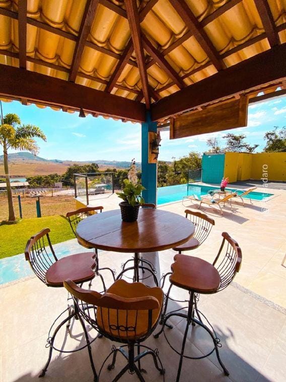 Patio, Dining area, Swimming pool