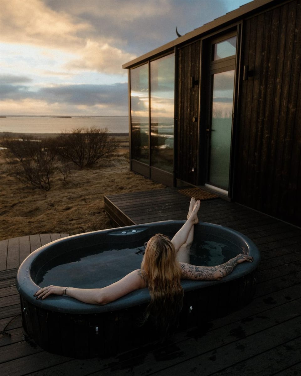 People, Natural landscape, Hot Tub, Sunset