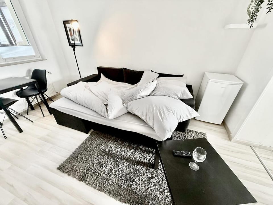 Bed, Living room, Photo of the whole room, Seating area, Bedroom