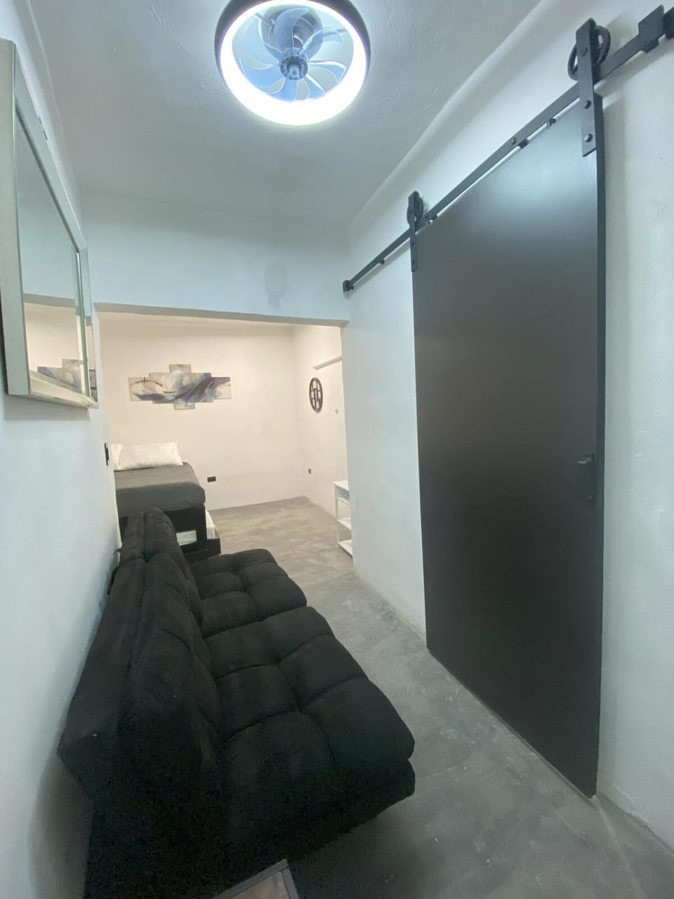 Bed, Living room, Photo of the whole room, Seating area, Bedroom