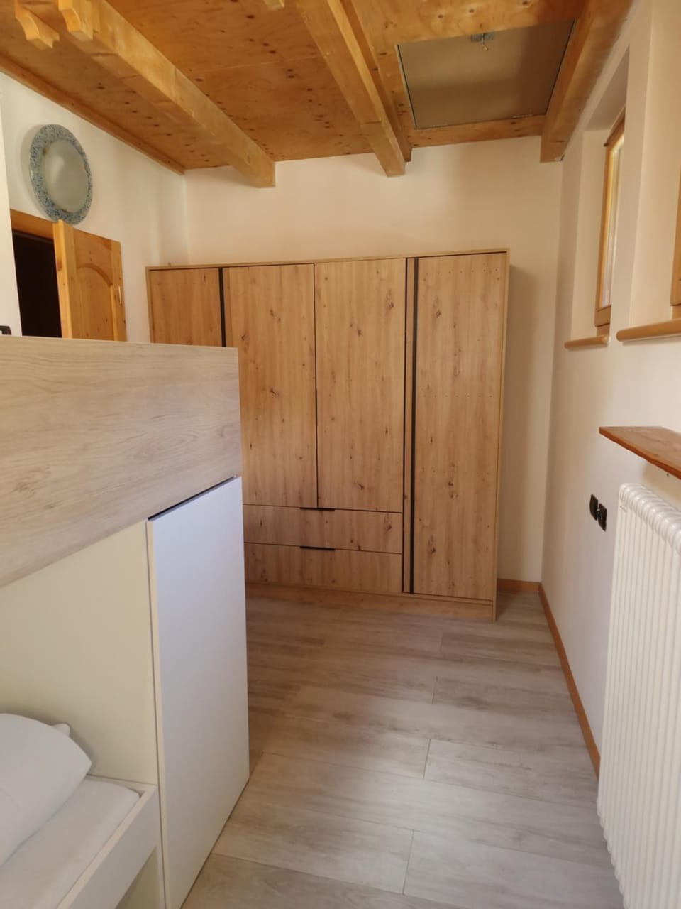 Bedroom, bunk bed, wardrobe