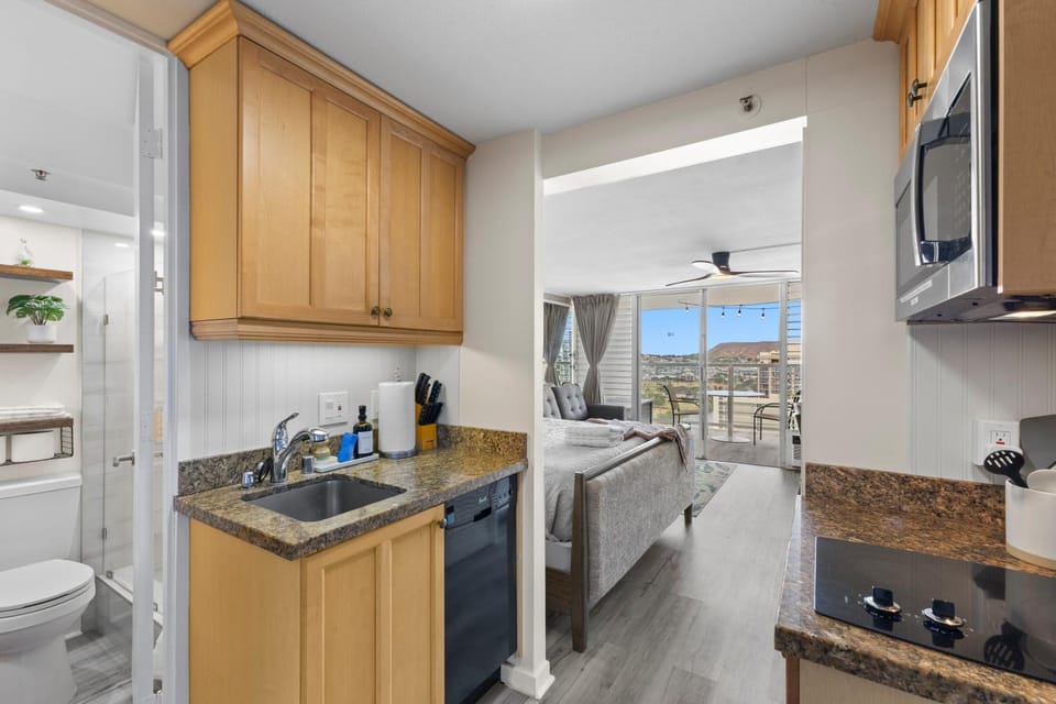 dishwasher, minibar, kitchen