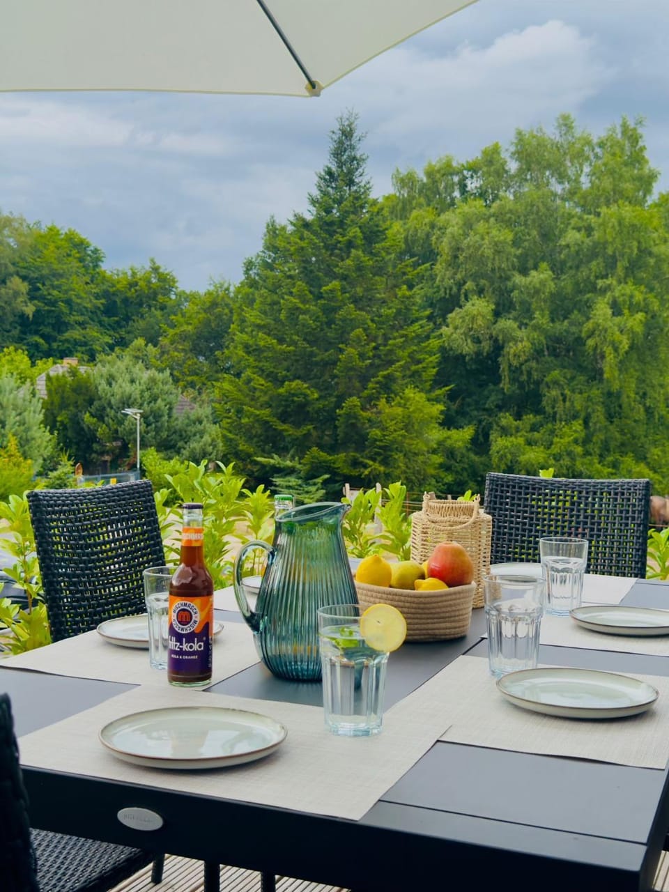 Day, Natural landscape, Garden, Balcony/Terrace, Food and drinks, Dining area, Food, Garden view, Drinks