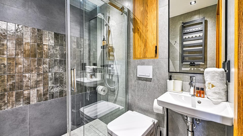 Shower, Toilet, Bathroom, towels