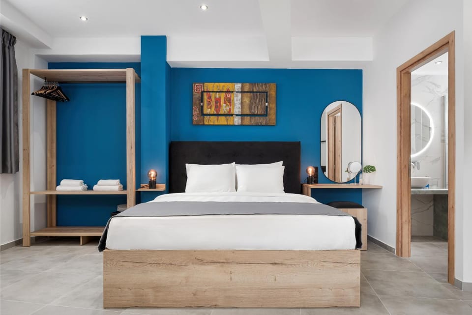 Bed, Photo of the whole room, Bedroom, towels, wardrobe