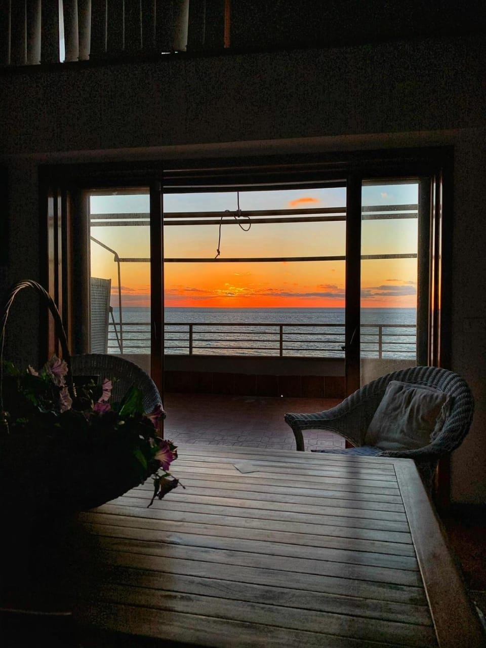 View (from property/room), Balcony/Terrace, Sea view, Sunset