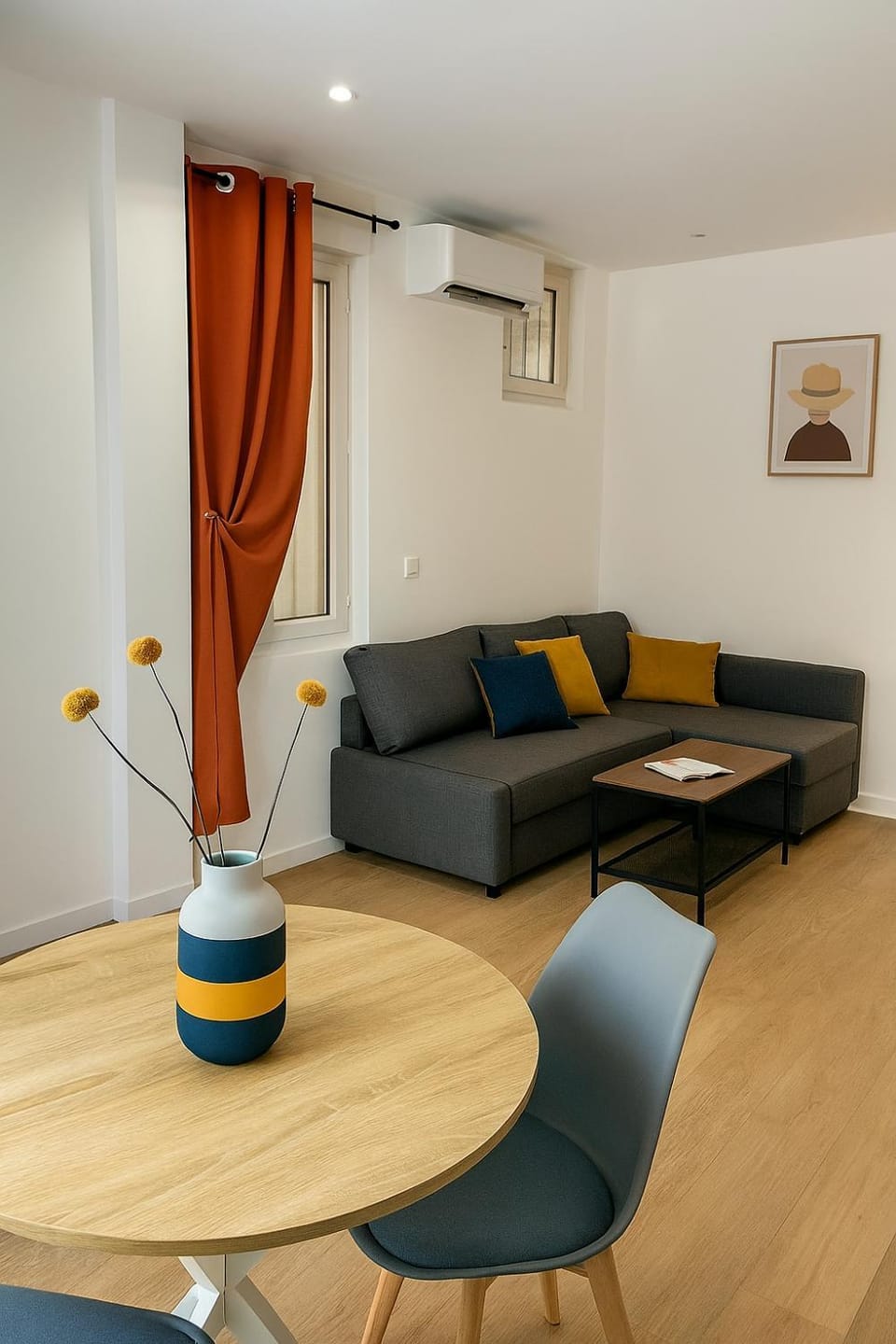 Living room, air conditioner