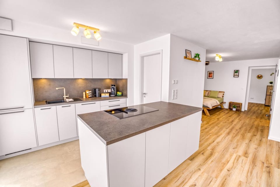 Coffee/tea facilities, Kitchen or kitchenette, dishwasher, oven, stove