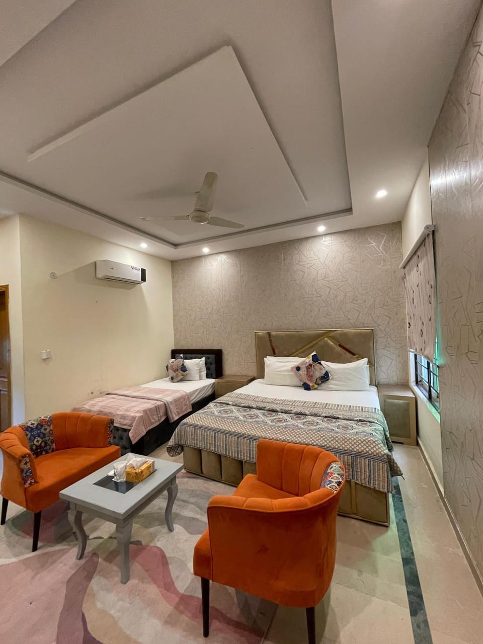 Photo of the whole room, Bedroom, air conditioner