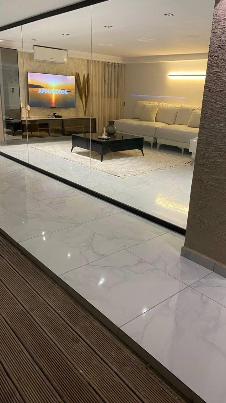 Living room, Pool view