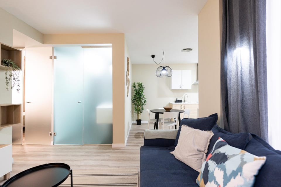 Kitchen or kitchenette, Living room, Dining area