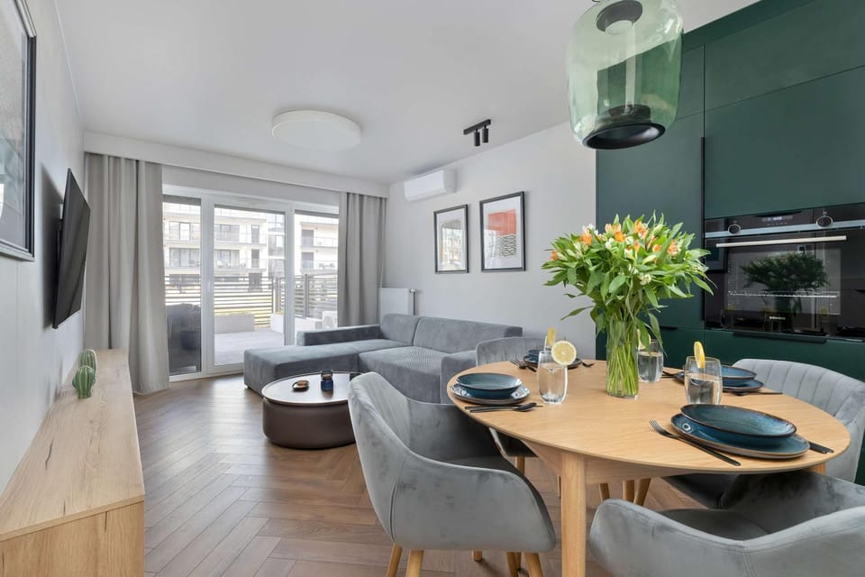 Kitchen or kitchenette, Living room, Dining area