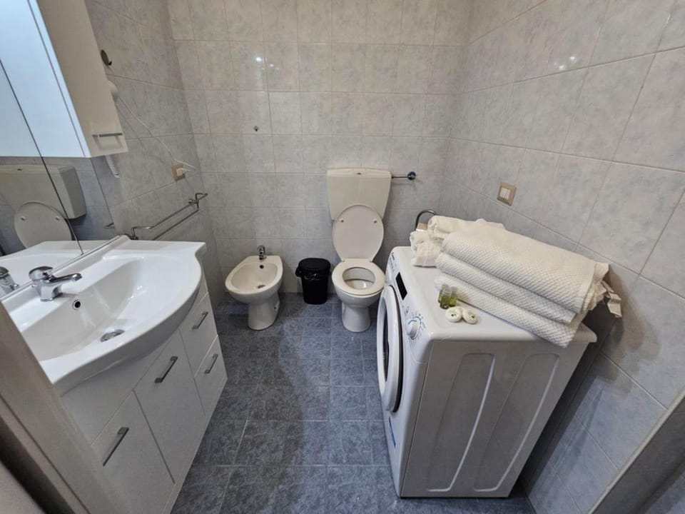 Toilet, Bathroom, hair dryier, washing machine, dryer