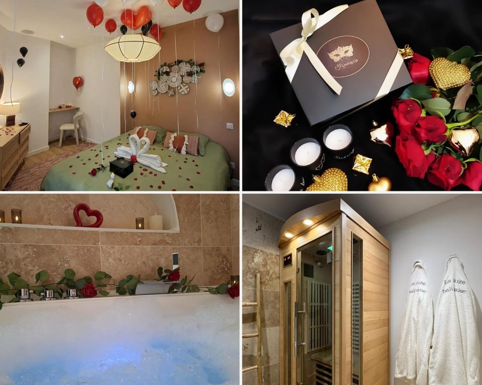 Bed, Hot Tub, Sauna, Bathroom, Photo of the whole room, Decorative detail, Bedroom, Bath, VIP