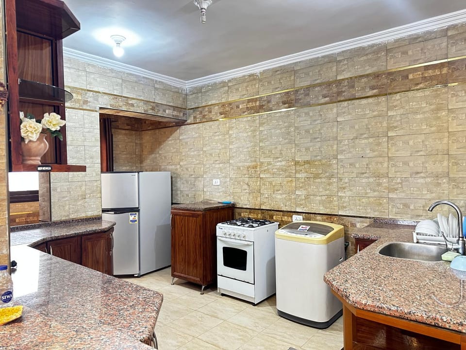 Kitchen or kitchenette, Dining area, Family, Family, Family, microwave, minibar, oven, stove, washing machine, dryer