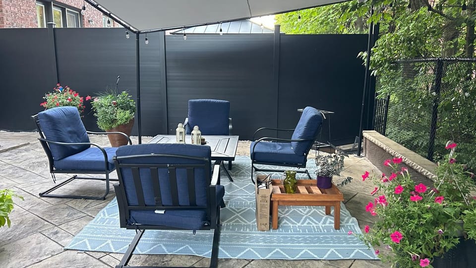 Patio, Seating area, Garden view