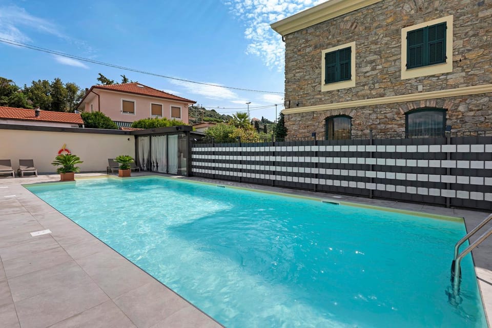 Property building, Living room, Swimming pool