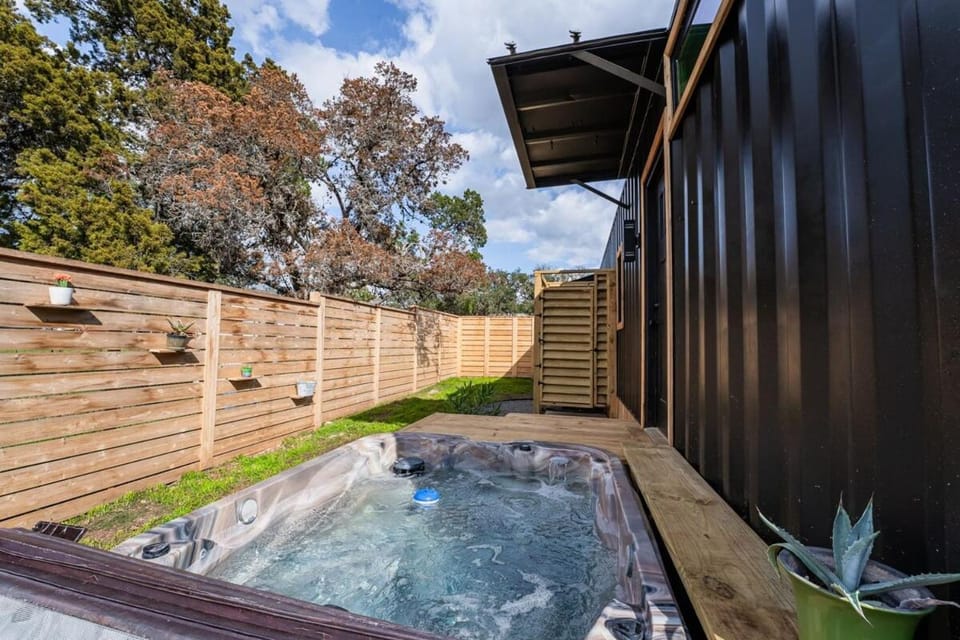 Contained In Gruene Midnight Edition Spa-Outdoor Shower House in New Braunfels