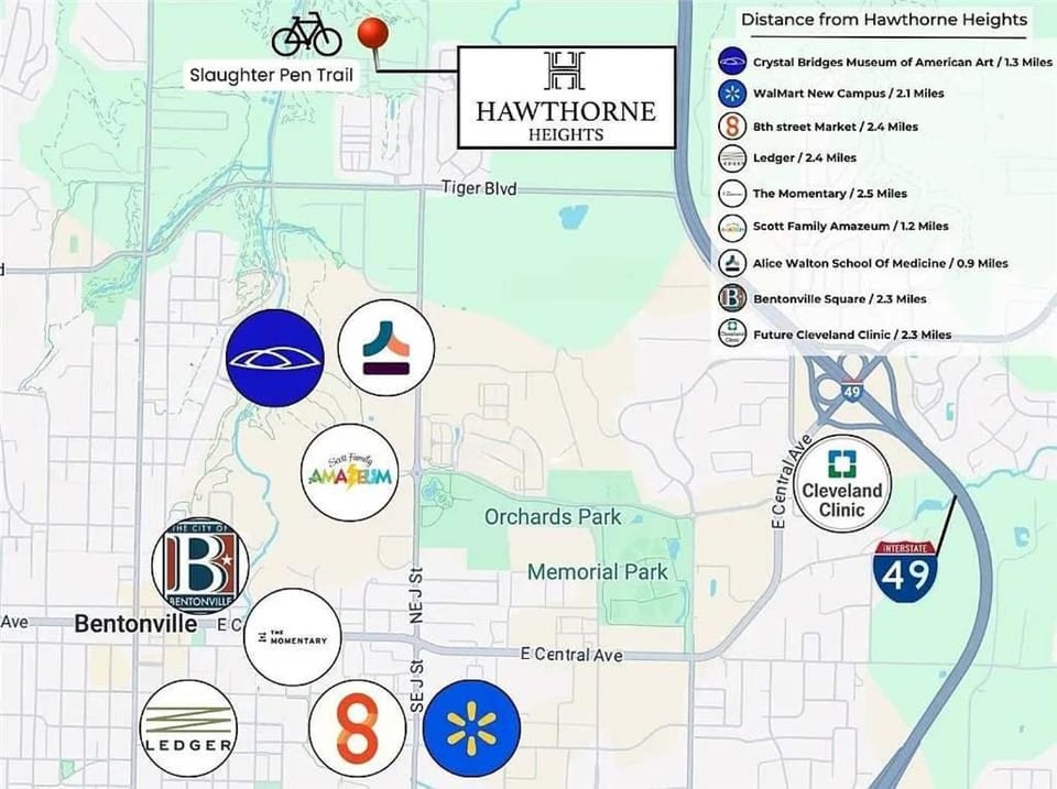 Hawthorne Haven - 2 mi to DT - Direct Trail Access House in Rogers