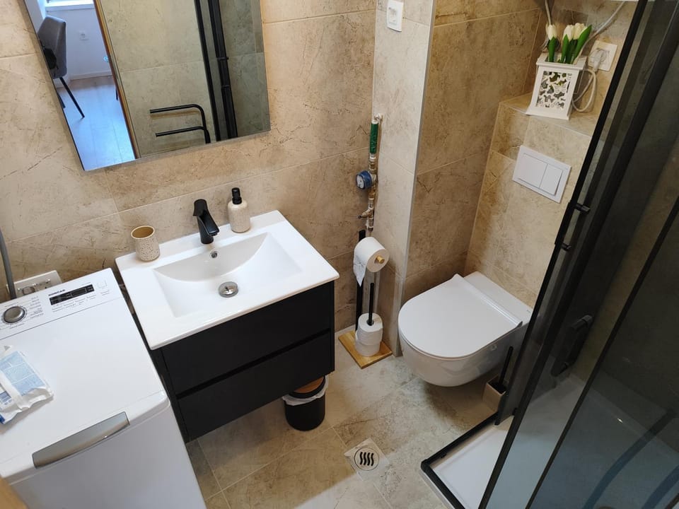 Shower, Toilet, towels