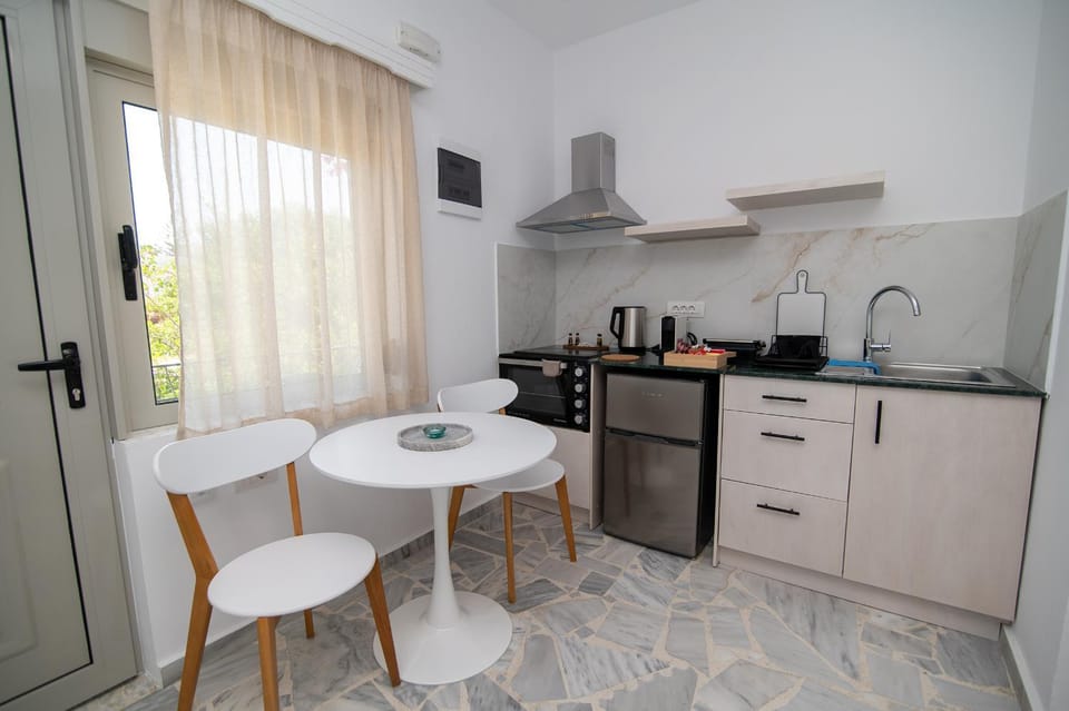 Coffee/tea facilities, Kitchen or kitchenette, minibar, stove, kitchen