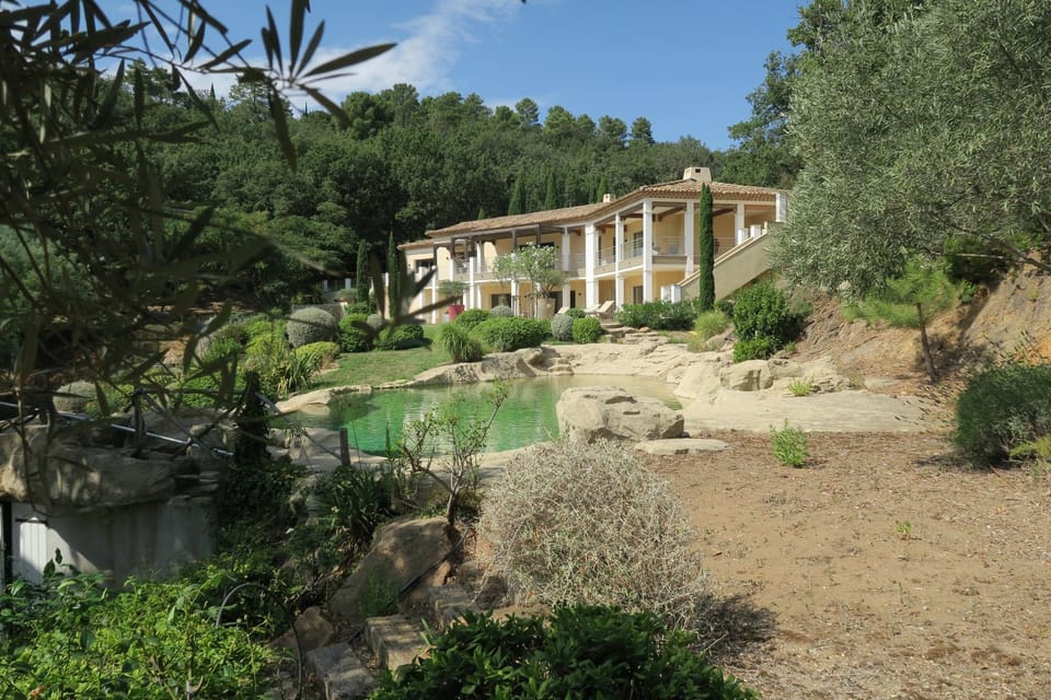 Natural landscape, Garden, Garden view, Swimming pool