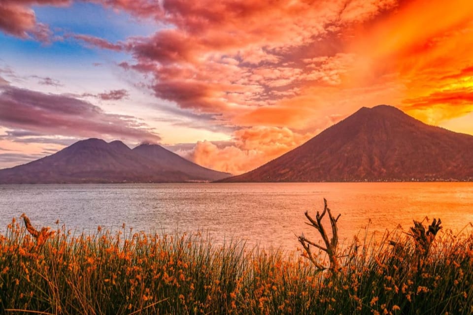 Nearby landmark, Natural landscape, Lake view, Mountain view, Sunset