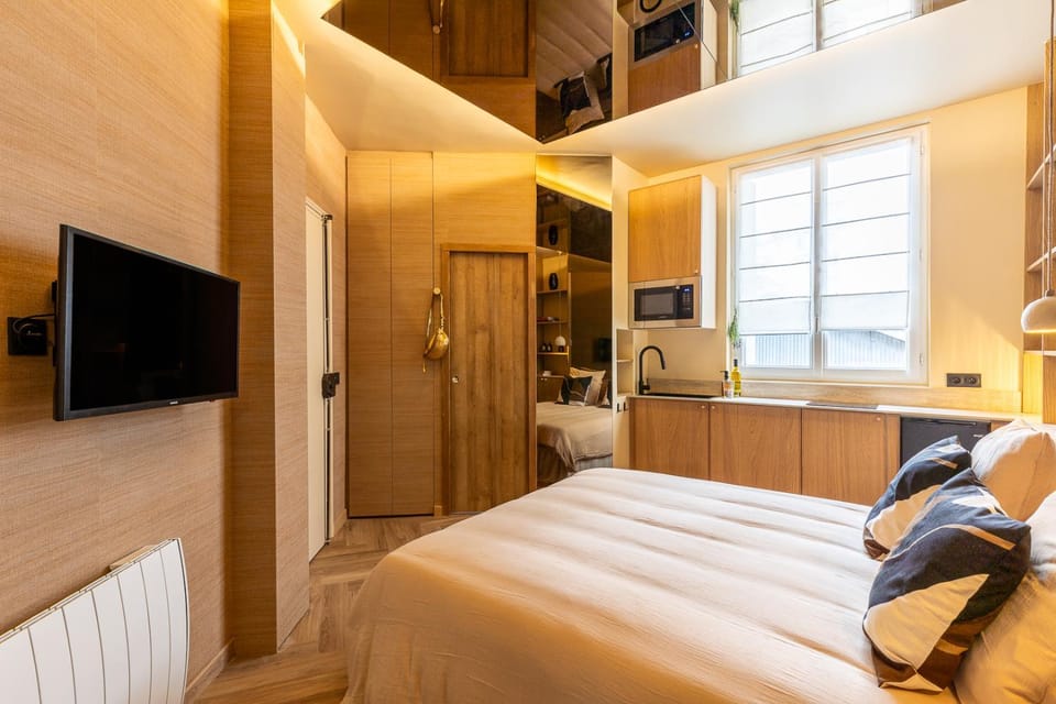 Communal lounge/ TV room, Bed, TV and multimedia, Kitchen or kitchenette, Photo of the whole room