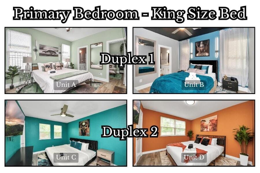 Bed, Photo of the whole room, Decorative detail, Seating area, Bedroom, Text overlay, towels