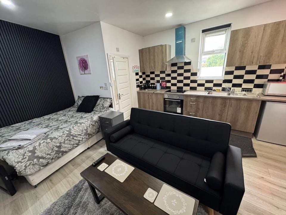 Bed, Kitchen or kitchenette, Photo of the whole room, Bedroom