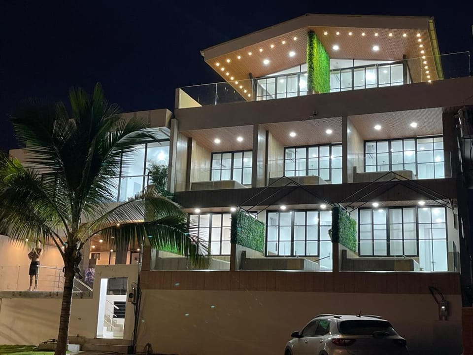 Property building, Night, Parking