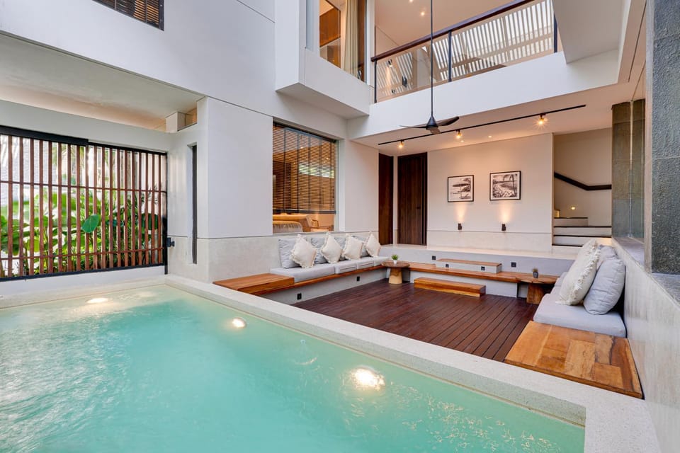 Living room, Pool view, Swimming pool