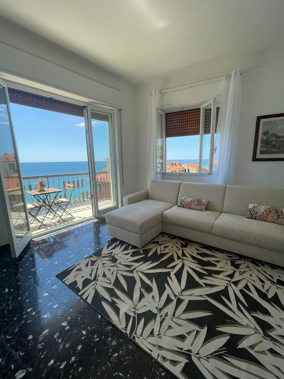 Living room, Seating area, Sea view