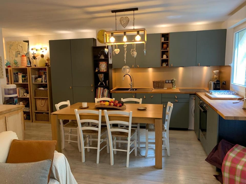 Kitchen or kitchenette, Dining area, oven, stove