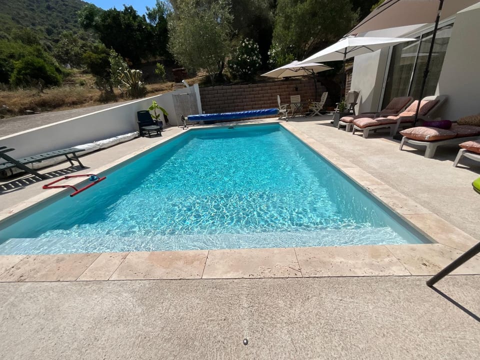 Patio, Day, Pool view, Swimming pool, sunbed
