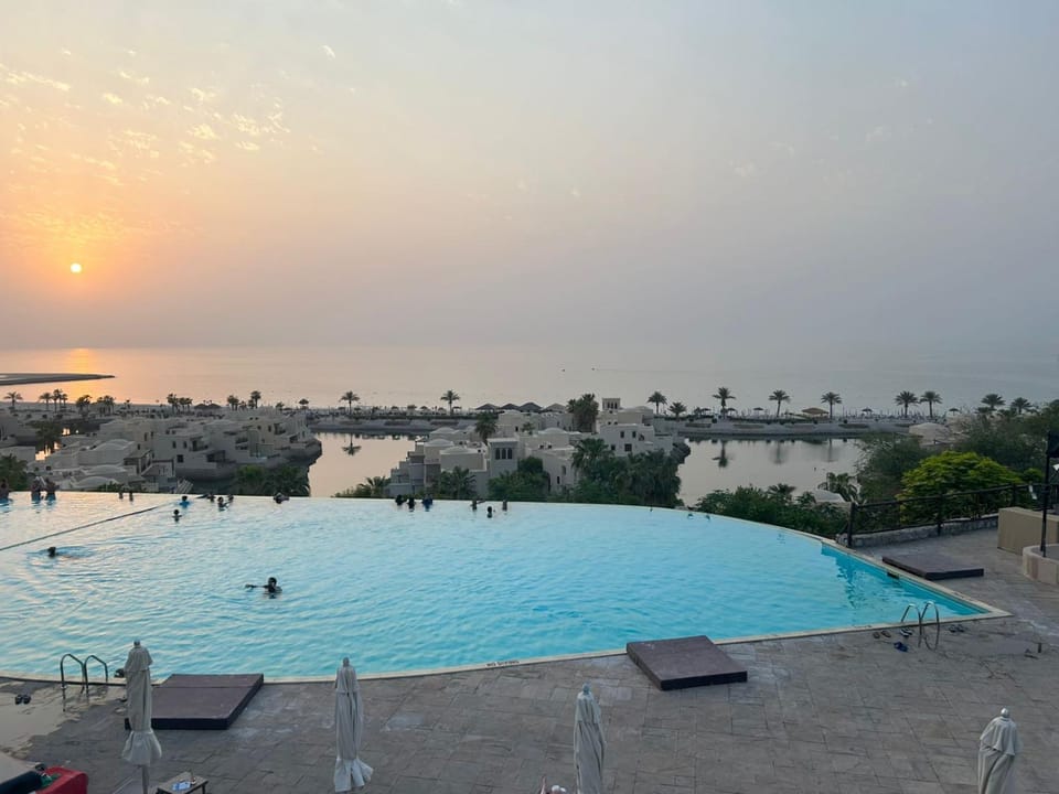 Natural landscape, Pool view, Sea view, Swimming pool, Sunset