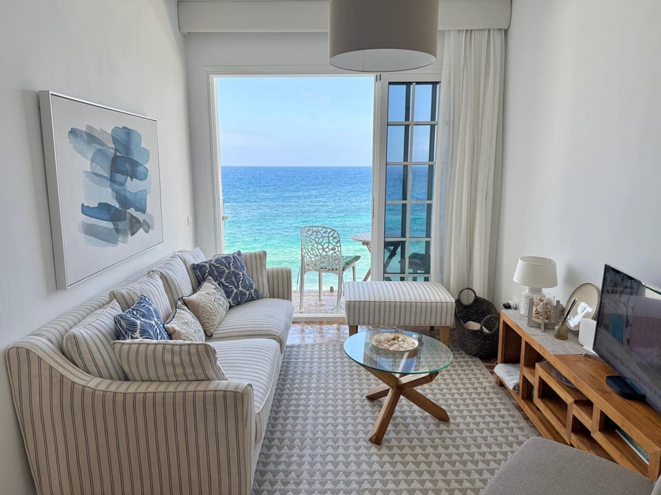 Natural landscape, Living room, Seating area, Sea view