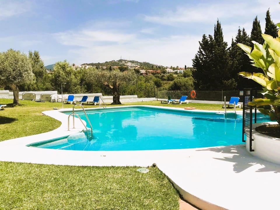 Property building, Living room, Swimming pool