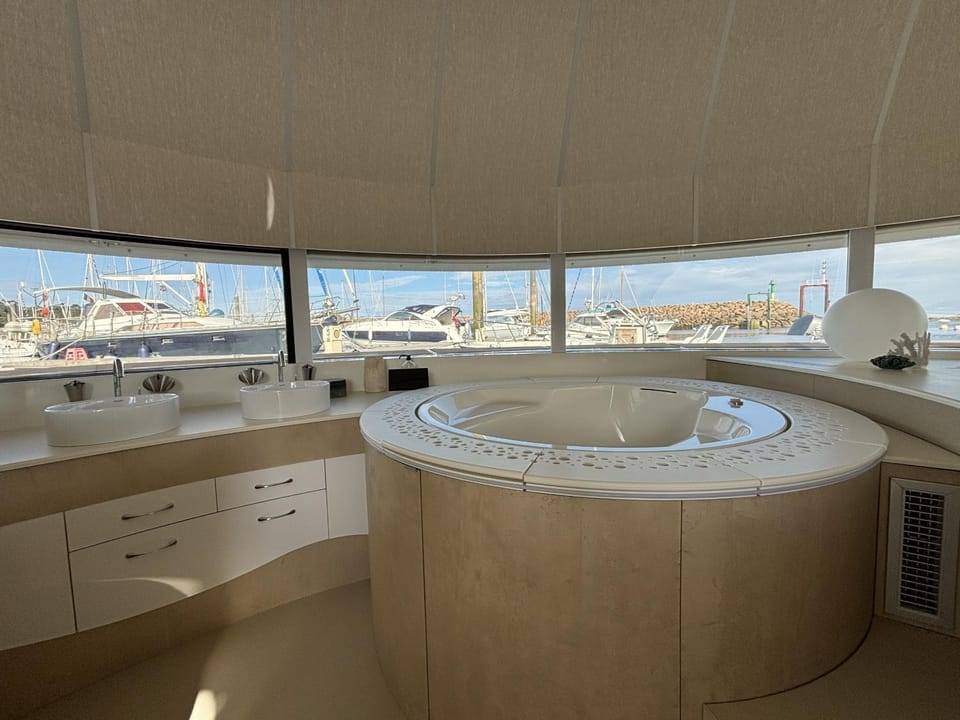 ANTHENEA Trebeurden Docked boat in Brittany