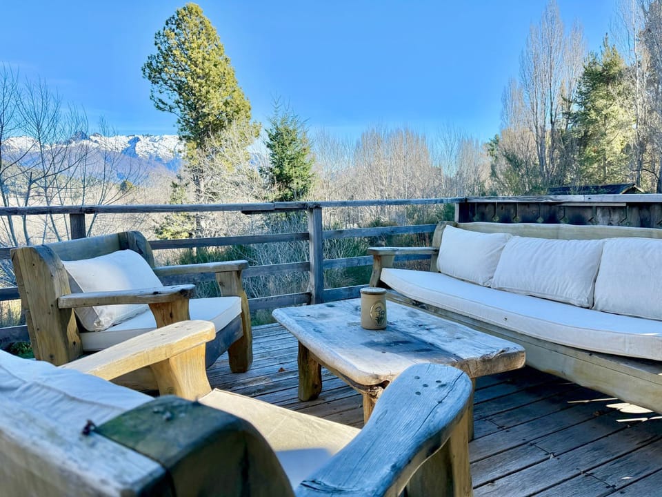 Patio, Spring, Day, Natural landscape, View (from property/room), Balcony/Terrace, Living room, Seating area, Mountain view