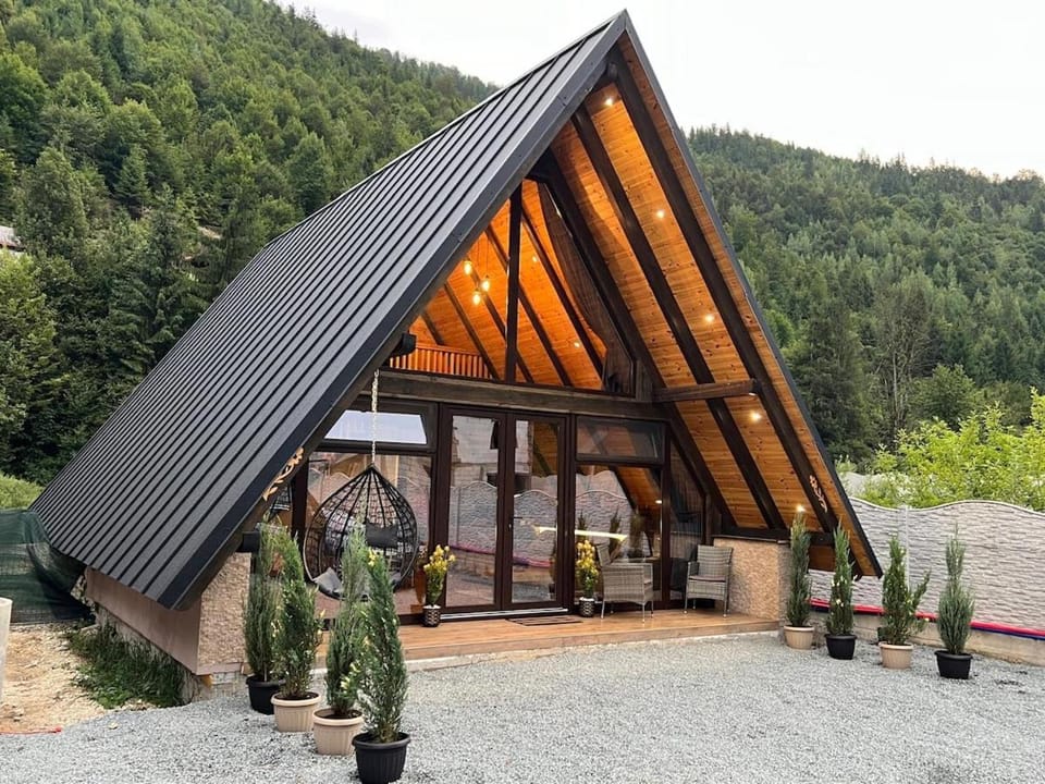 A-frame Cernat House in Cluj County