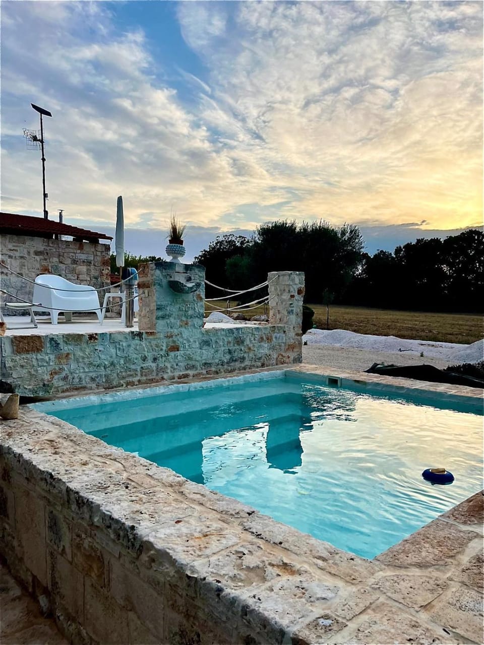 Swimming pool, Sunset